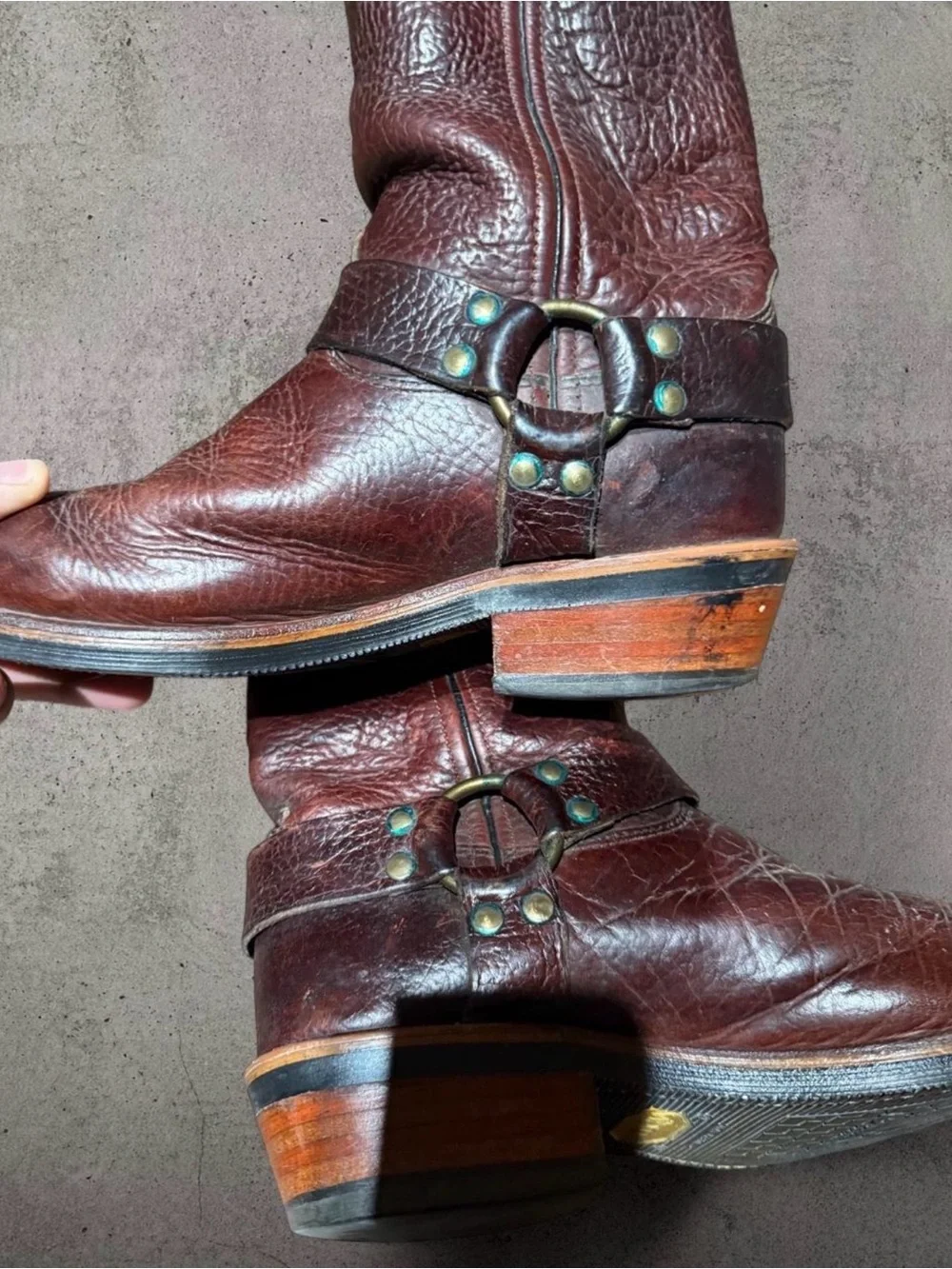 RARE Discontinued Vintage Chippewa Bison Leather Harness Boot Made In USA 8.5D